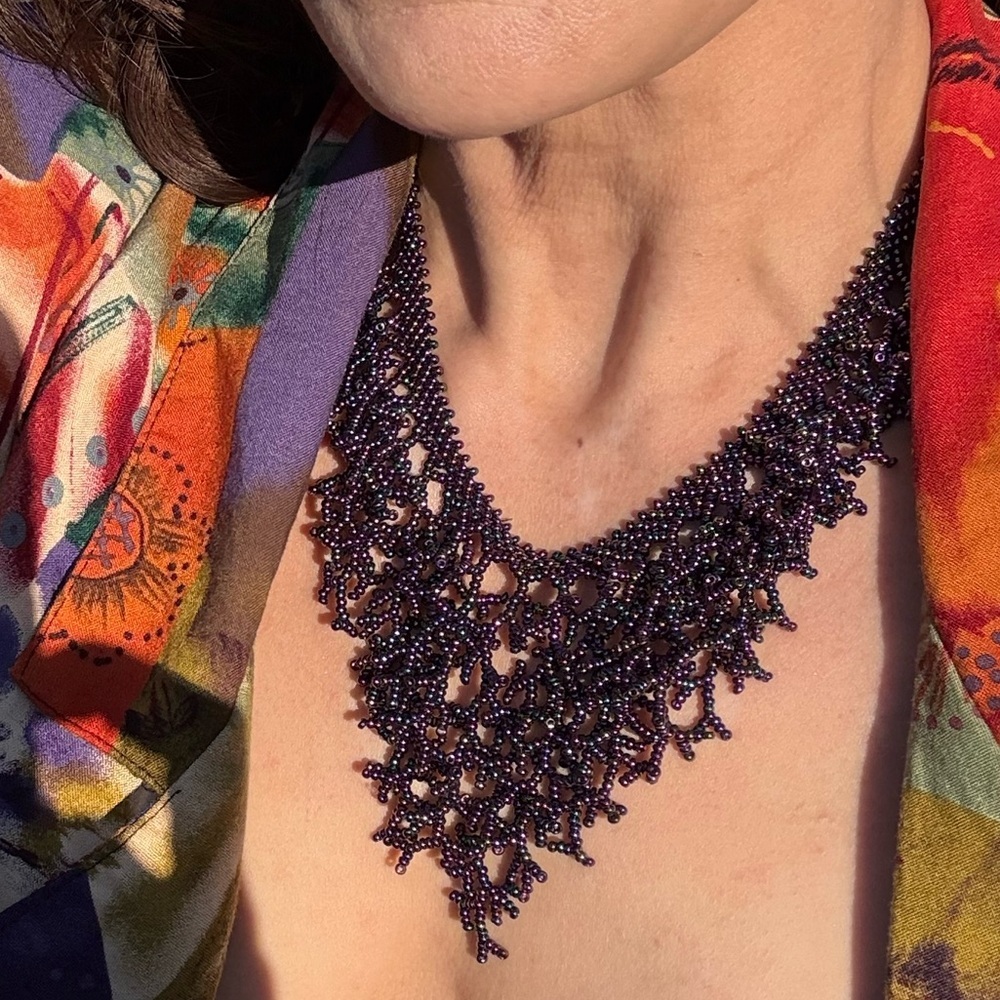Beautiful Handmade Beaded Vine Necklace